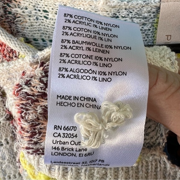 ANTHROPOLOGIE BEACH SIDE STRIPED LOOSE FIT OVERSIZED SWEATER TOP SIZE XS - Picture 6 of 9